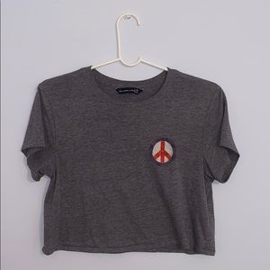 A gray Abercrombie and Fitch cropped top